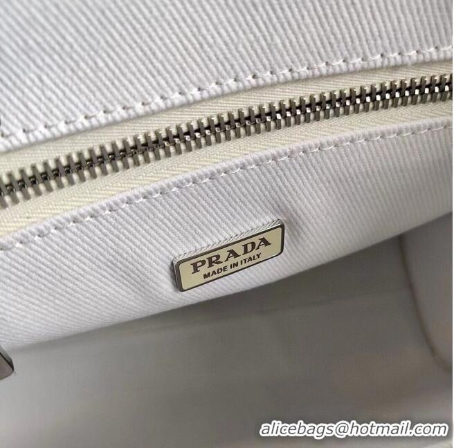 Inexpensive Prada Drill tote bag 1BG382 white