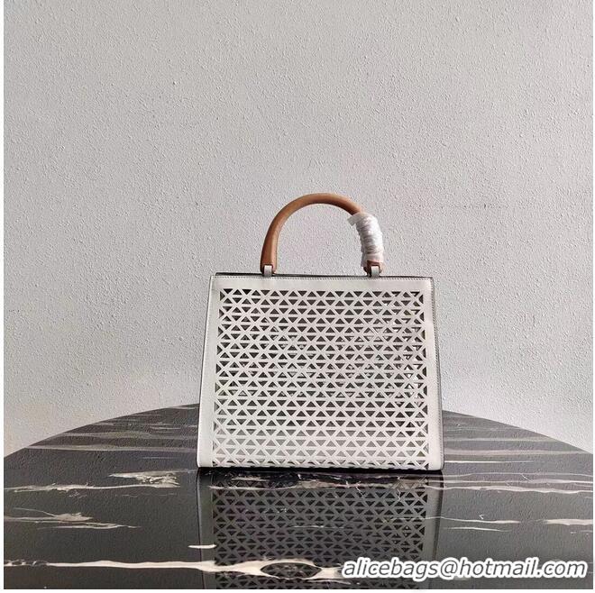 Buy Classic Prada leather tote bag 1AG405 white