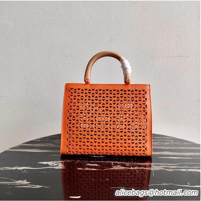 Market Sells Prada leather tote bag 1AG405 orange