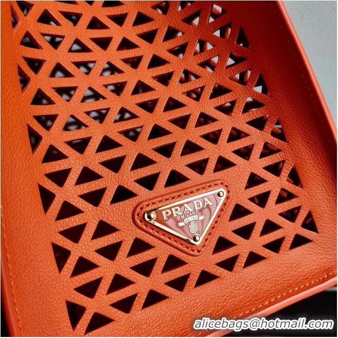 Market Sells Prada leather tote bag 1AG405 orange