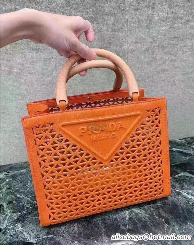 Market Sells Prada leather tote bag 1AG405 orange