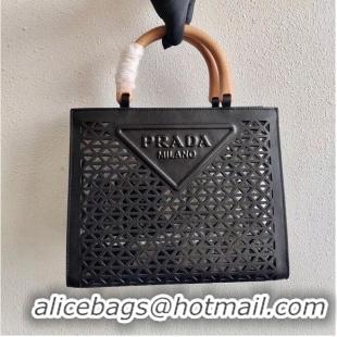 Newly Launched Prada leather tote bag 1AG405 black