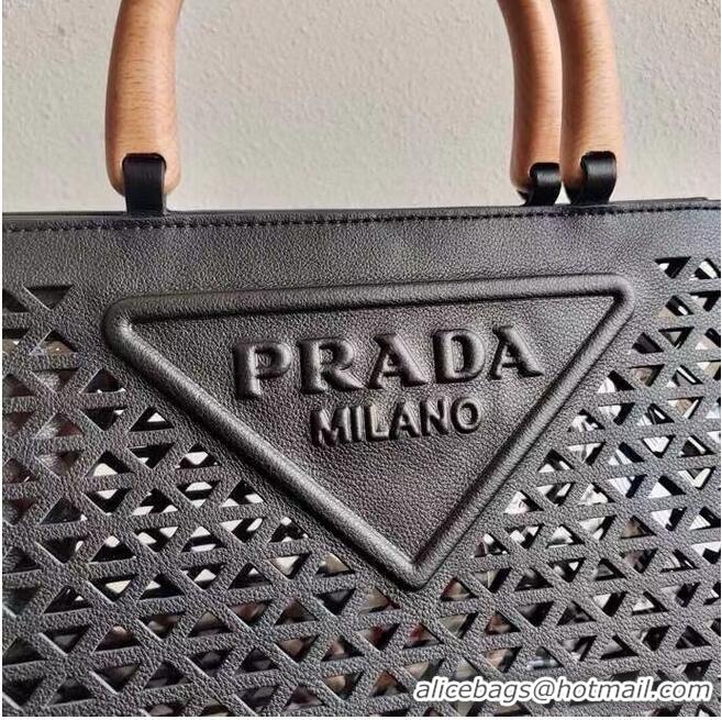 Newly Launched Prada leather tote bag 1AG405 black