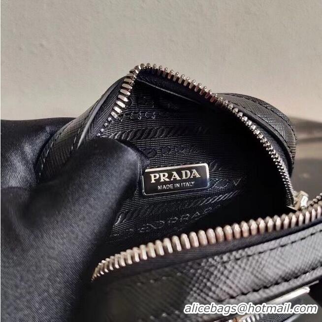 Buy Fashionable Prada Brushed leather shoulder bag 1BH183 black