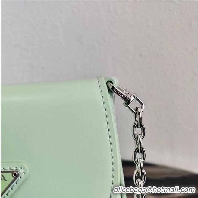 Buy Cheap Prada Brushed leather mini-bag 1BH185 light green