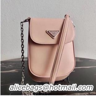 Unique Style Prada Brushed leather mini-bag 1BH185 light pink