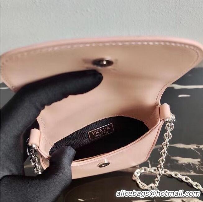 Unique Style Prada Brushed leather mini-bag 1BH185 light pink