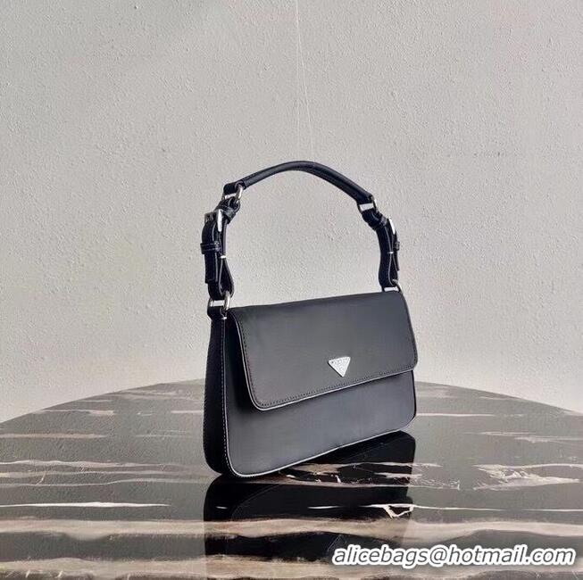 Shop Refined Prada Brushed leather small bag 2AD138 black