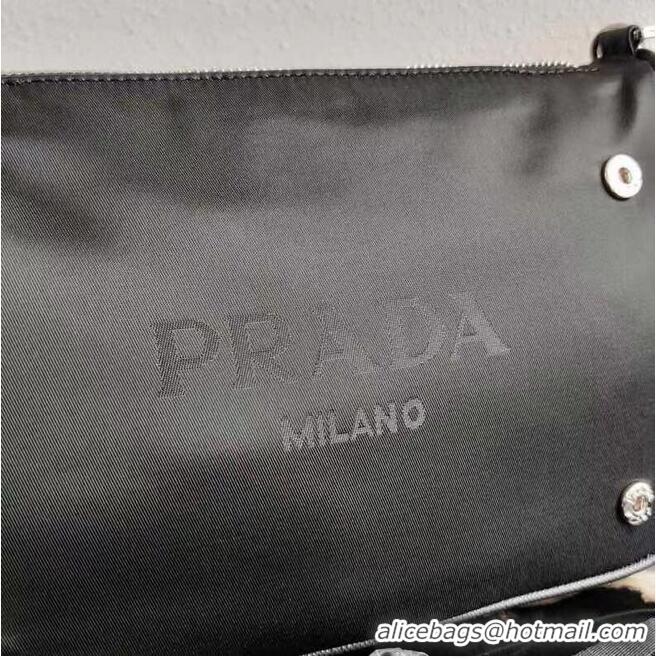 Original Cheap Prada Brushed leather small bag 2BH168 black