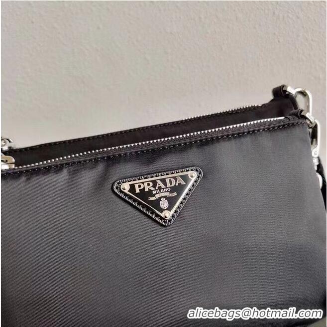 Original Cheap Prada Brushed leather small bag 2BH168 black