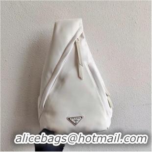 Most Popular Prada Brushed leather bag 2VH092 white