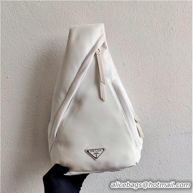 Most Popular Prada Brushed leather bag 2VH092 white