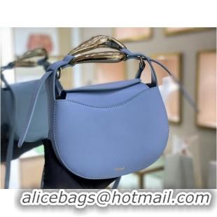 Unique Cheapest Chloe Original Calfskin Leather Bag 3S1350 sky blue