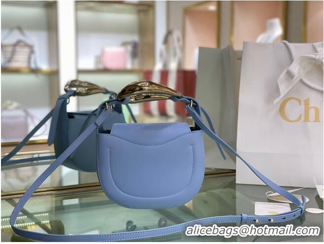 Unique Cheapest Chloe Original Calfskin Leather Bag 3S1350 sky blue