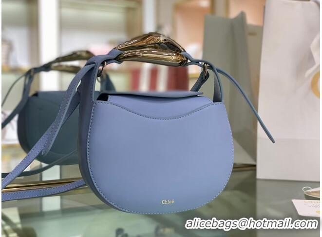 Unique Cheapest Chloe Original Calfskin Leather Bag 3S1350 sky blue