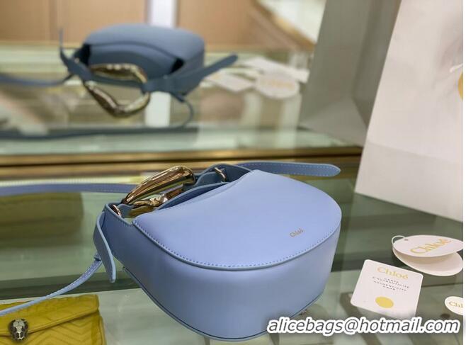 Unique Cheapest Chloe Original Calfskin Leather Bag 3S1350 sky blue