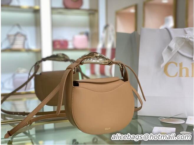 Affordable Price Chloe Original Calfskin Leather Bag 3S1350 Apricot