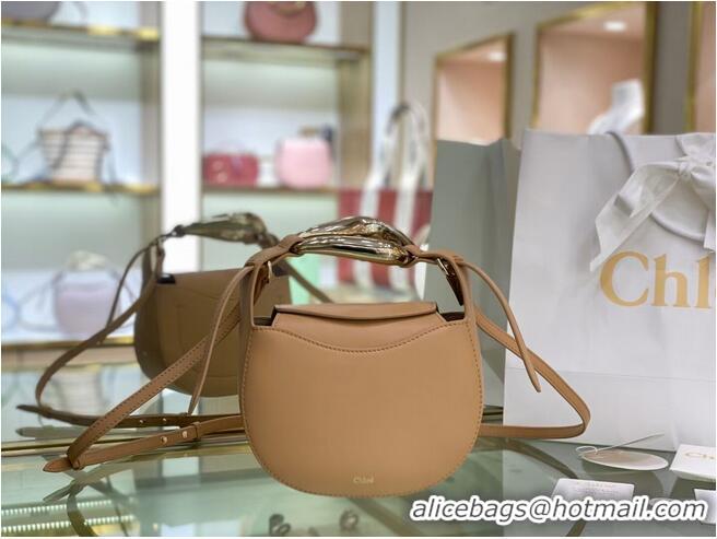 Affordable Price Chloe Original Calfskin Leather Bag 3S1350 Apricot