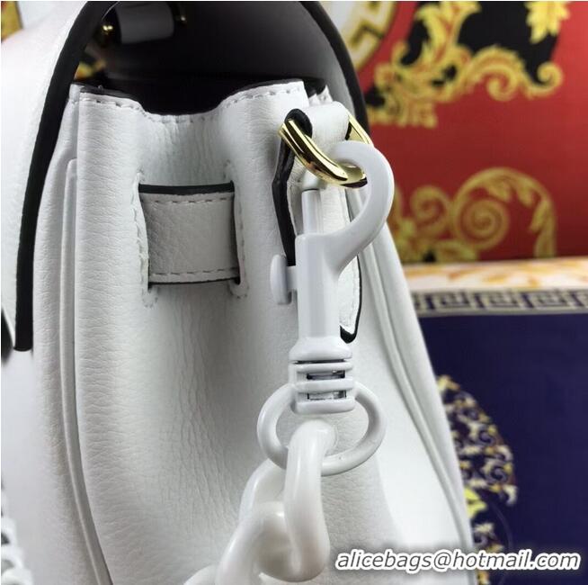 Famous Brand Versace Original medium Calfskin Leather Bag FS1041 white