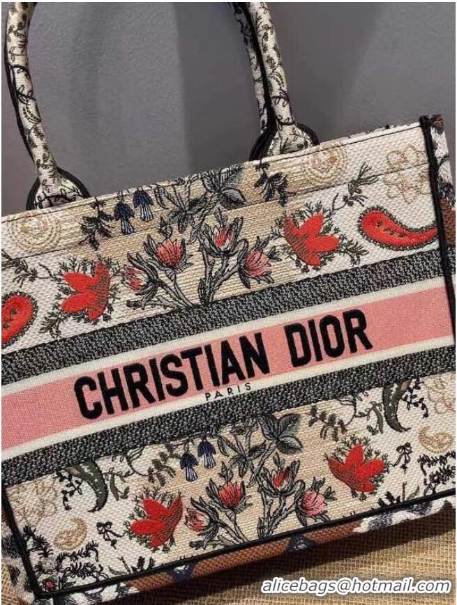 Good Quality DIOR BOOK TOTE Multicolor Embroidery M1287ZR