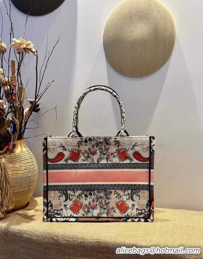 Good Quality DIOR BOOK TOTE Multicolor Embroidery M1287ZR