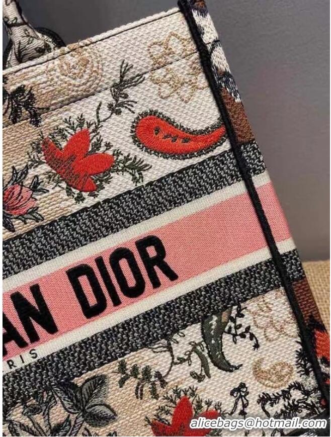 Good Quality DIOR BOOK TOTE Multicolor Embroidery M1287ZR