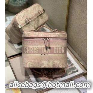 Buy Discount DIOR DIORTRAVEL VANITY CASE pink Dior Oblique Embroidery S5480VR