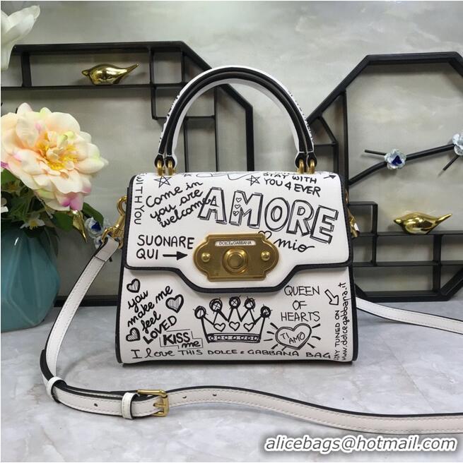 Buy Classic Dolce & Gabbana Origianl Leather 4137 White Graffiti