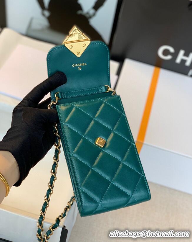 Good Quality CHANEL Mobile phone case Card Holder AP1188 Green