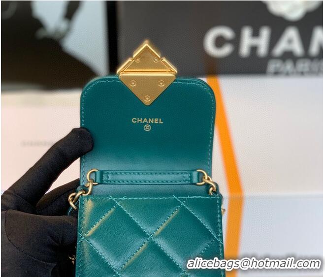 Good Quality CHANEL Mobile phone case Card Holder AP1188 Green