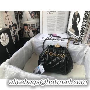 Unique Discount CHANEL Original Leather Rope Bag AS1802 Black