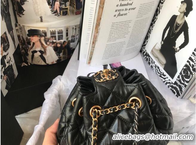 Unique Discount CHANEL Original Leather Rope Bag AS1802 Black