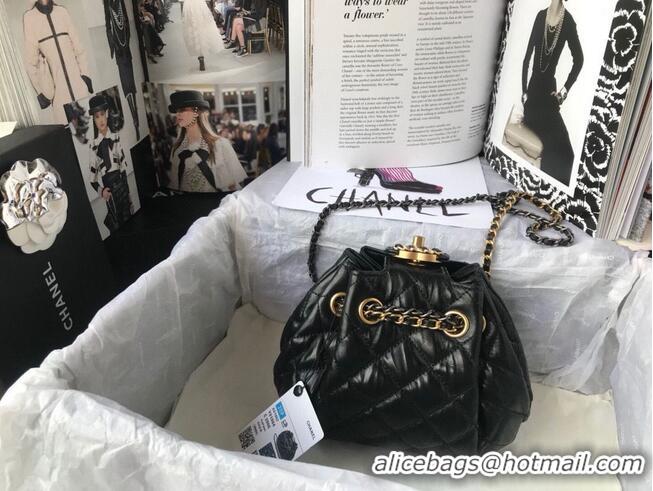 Unique Discount CHANEL Original Leather Rope Bag AS1802 Black