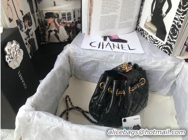 Unique Discount CHANEL Original Leather Rope Bag AS1802 Black