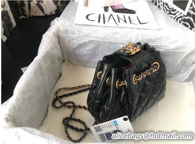 Unique Discount CHANEL Original Leather Rope Bag AS1802 Black