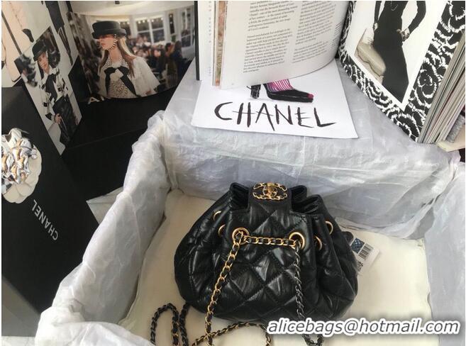 Unique Discount CHANEL Original Leather Rope Bag AS1802 Black