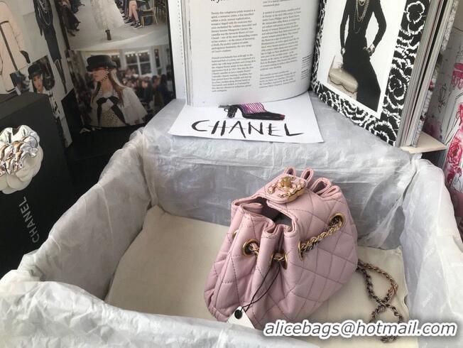 Cheapest CHANEL Original Leather Rope Bag AS1802 Pink