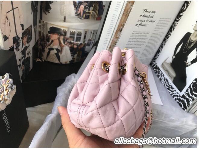 Cheapest CHANEL Original Leather Rope Bag AS1802 Pink