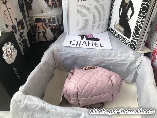 Cheapest CHANEL Original Leather Rope Bag AS1802 Pink