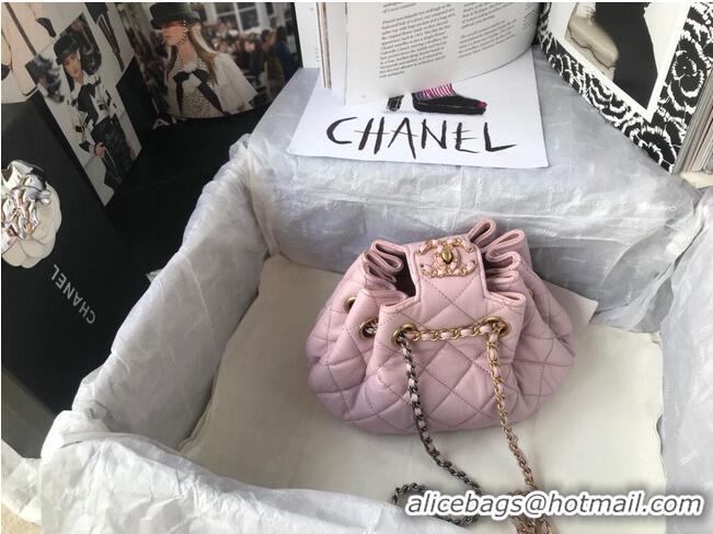 Cheapest CHANEL Original Leather Rope Bag AS1802 Pink