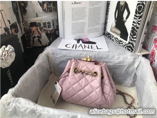 Cheapest CHANEL Original Leather Rope Bag AS1802 Pink