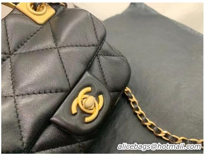 Affordable Price CHANEL Top Handle Micro Mini Wallet On Chain AP2271 Black