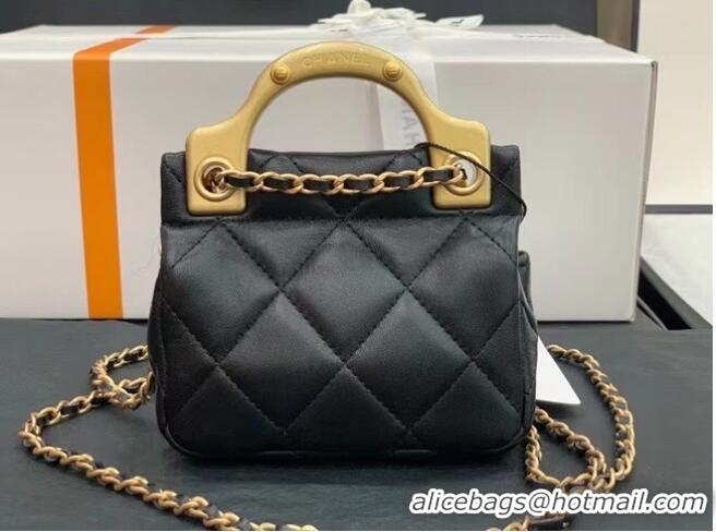 Affordable Price CHANEL Top Handle Micro Mini Wallet On Chain AP2271 Black