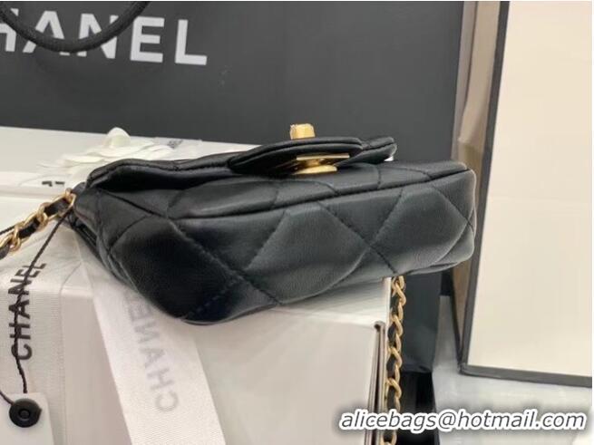 Affordable Price CHANEL Top Handle Micro Mini Wallet On Chain AP2271 Black