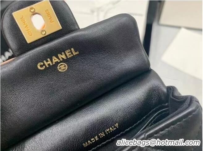 Affordable Price CHANEL Top Handle Micro Mini Wallet On Chain AP2271 Black