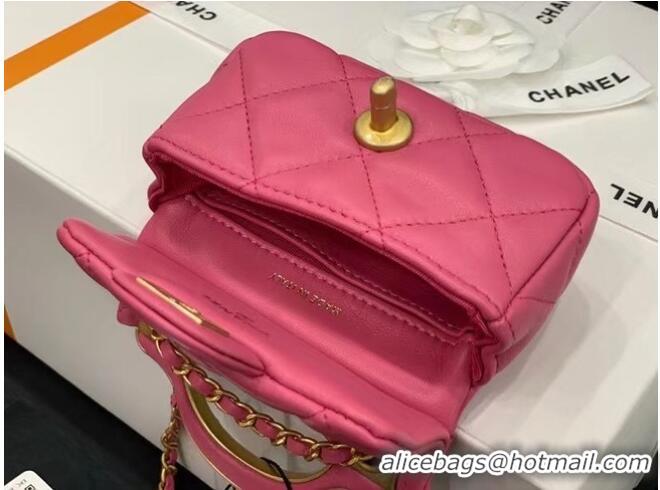 Big Discount CHANEL Top Handle Micro Mini Wallet On Chain AP2271 rose