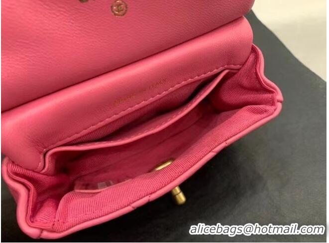 Big Discount CHANEL Top Handle Micro Mini Wallet On Chain AP2271 rose