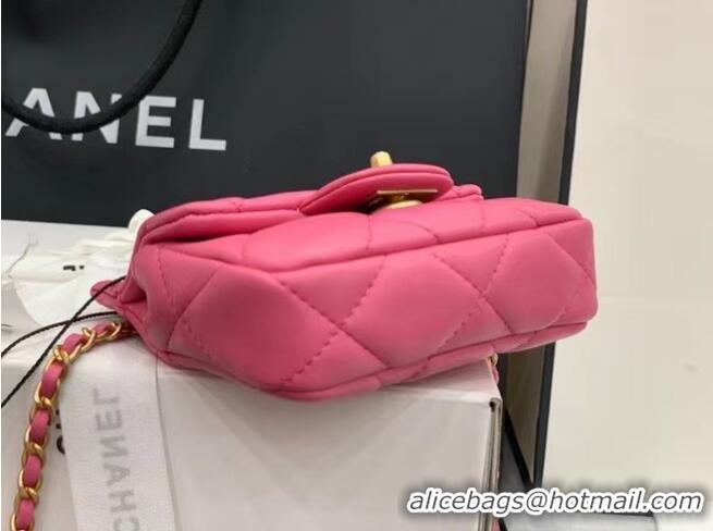 Big Discount CHANEL Top Handle Micro Mini Wallet On Chain AP2271 rose