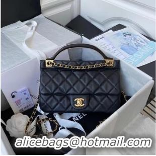 New Style Chanel Flap Shoulder Bag Original leather AS2438 black