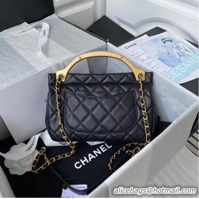 New Style Chanel Flap Shoulder Bag Original leather AS2438 black